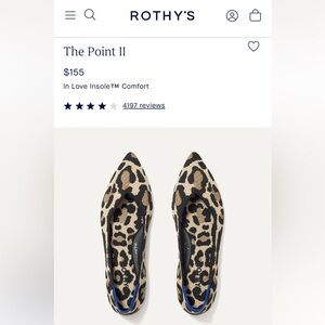 Rothy’s The Point Flats in original cat print size 9. Lightly used condition.